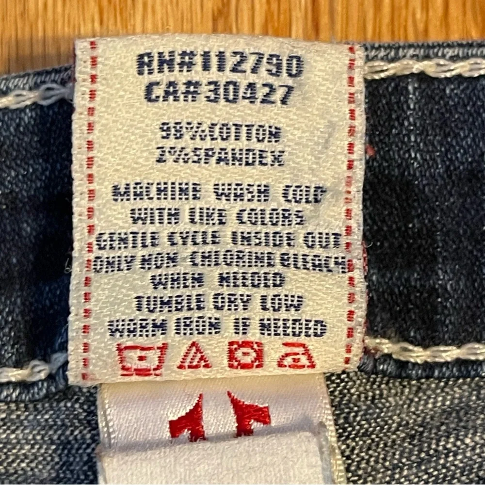 True Religion Joey Flare Leg White Stitch Jeans Size 27 - Picture 7 of 11
